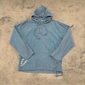 Gypsy Rose Grateful Dead Hoodie Free Size Blue Lightning Skull